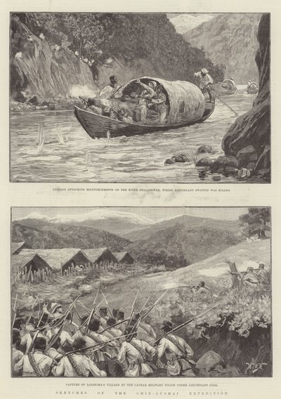Schetsen van de Chin-Lushai Expeditie door William Barnes Wollen